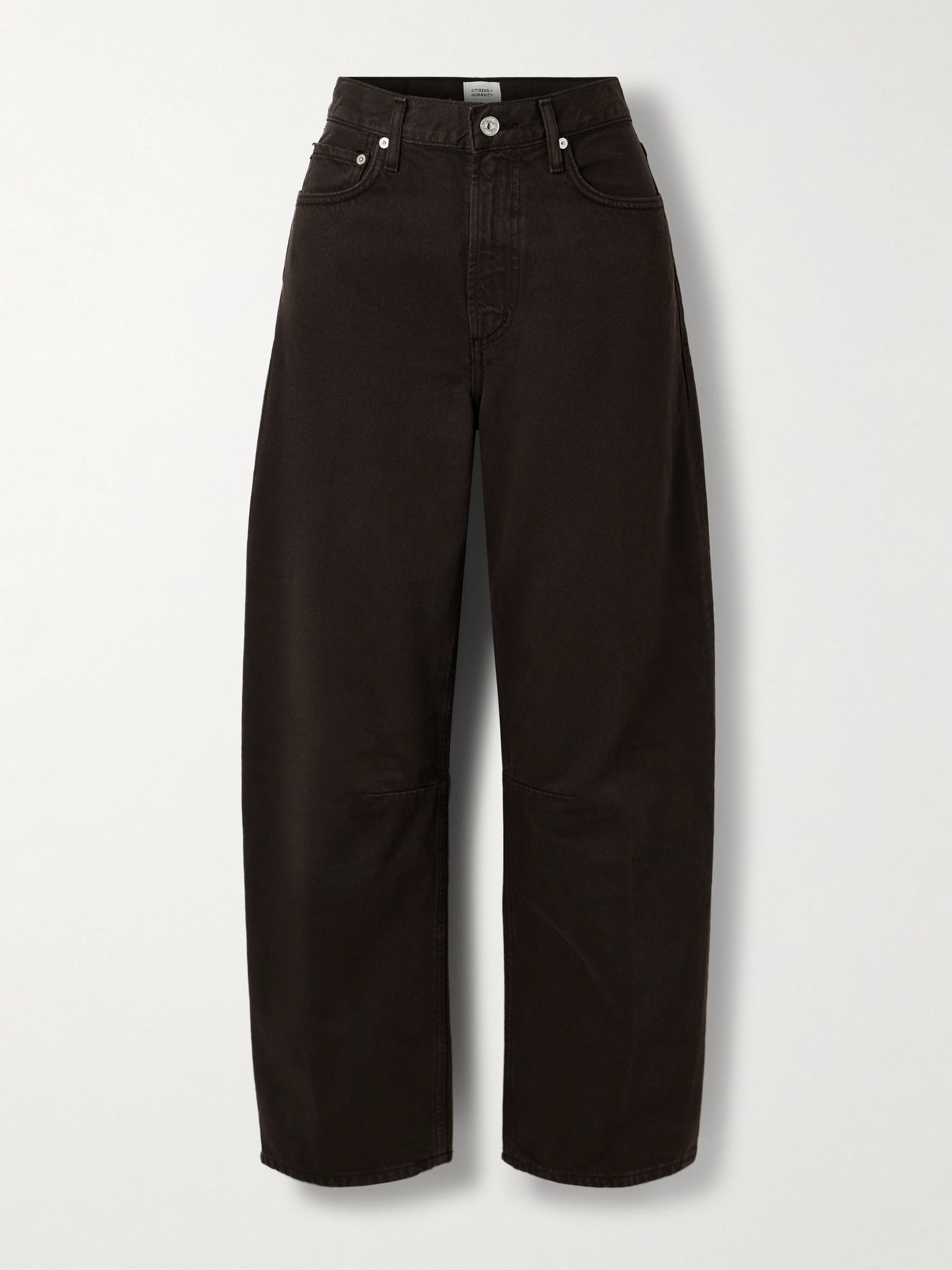 Miro mid-rise barrel-leg jeans Brown - 1
