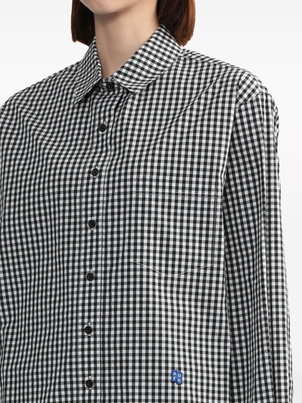 Tetris-appliquÃ© checkered shirt - 5