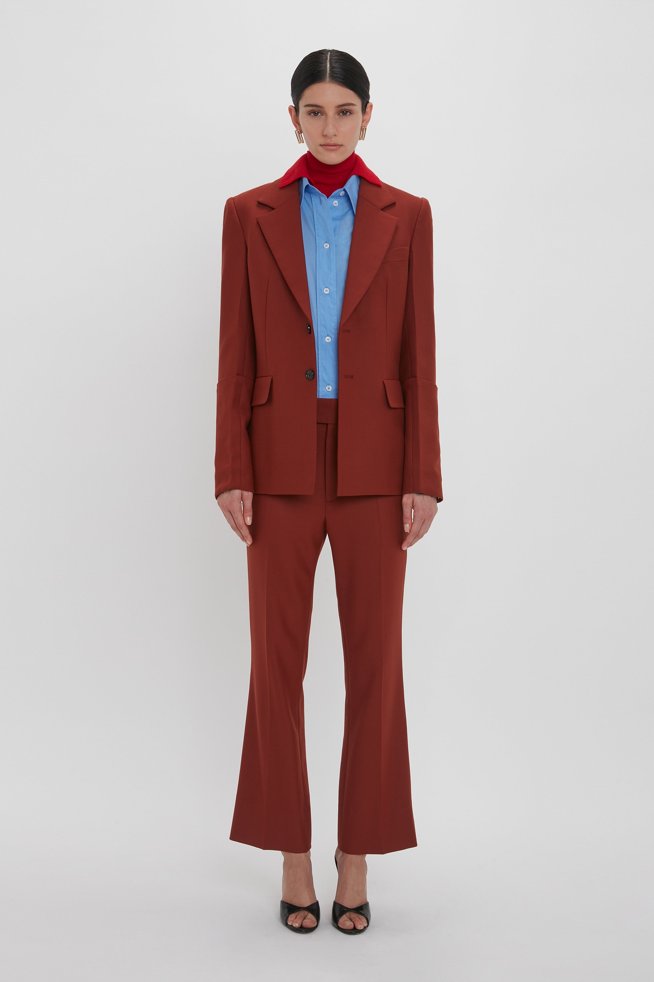 Sleeve Detail Patch Pocket Jacket In Russet - 2
