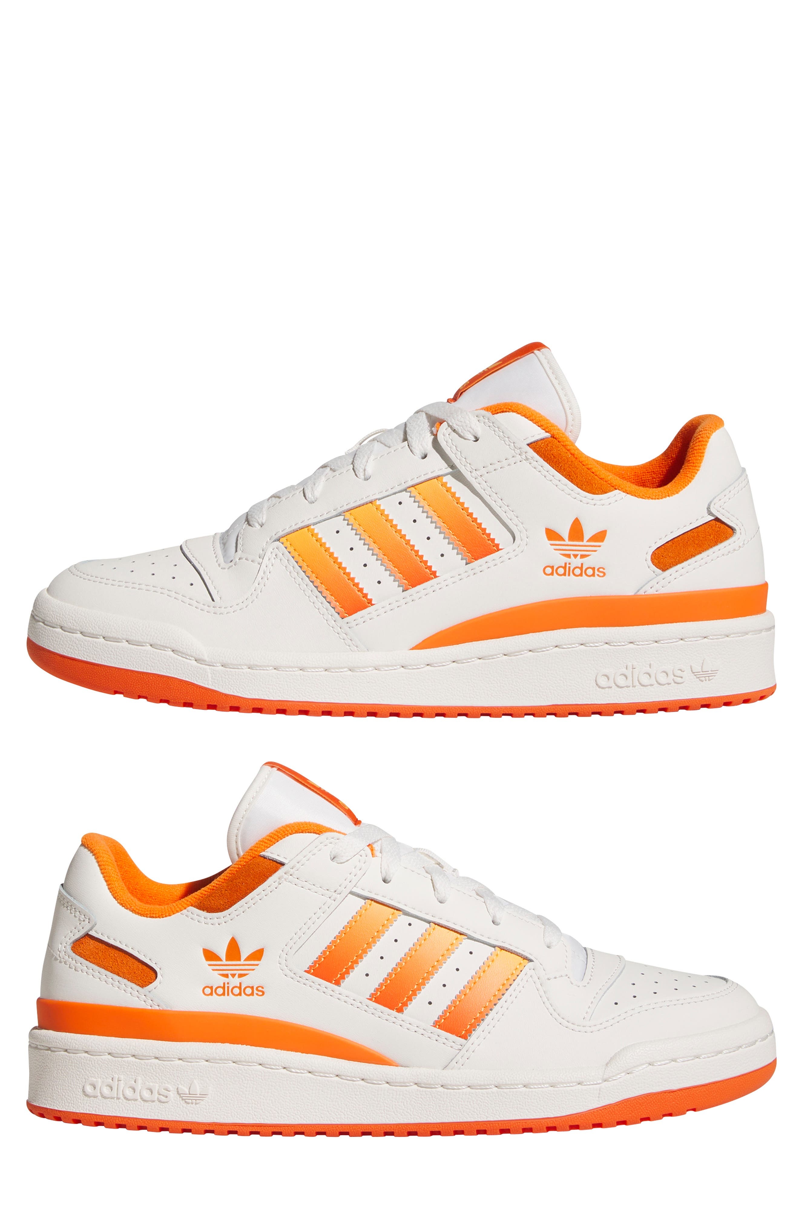 adidas Forum Low Basketball Sneaker in Cloud White/Real Gold/Orange at Nordstrom - 9