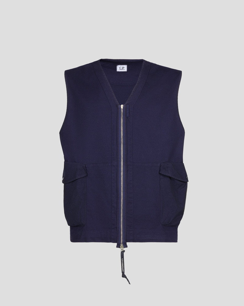 Heavy Jersey Mixed Zipped Vest 1