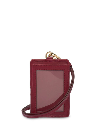 Miu Miu logo-lettering neck-strap cardholder outlook