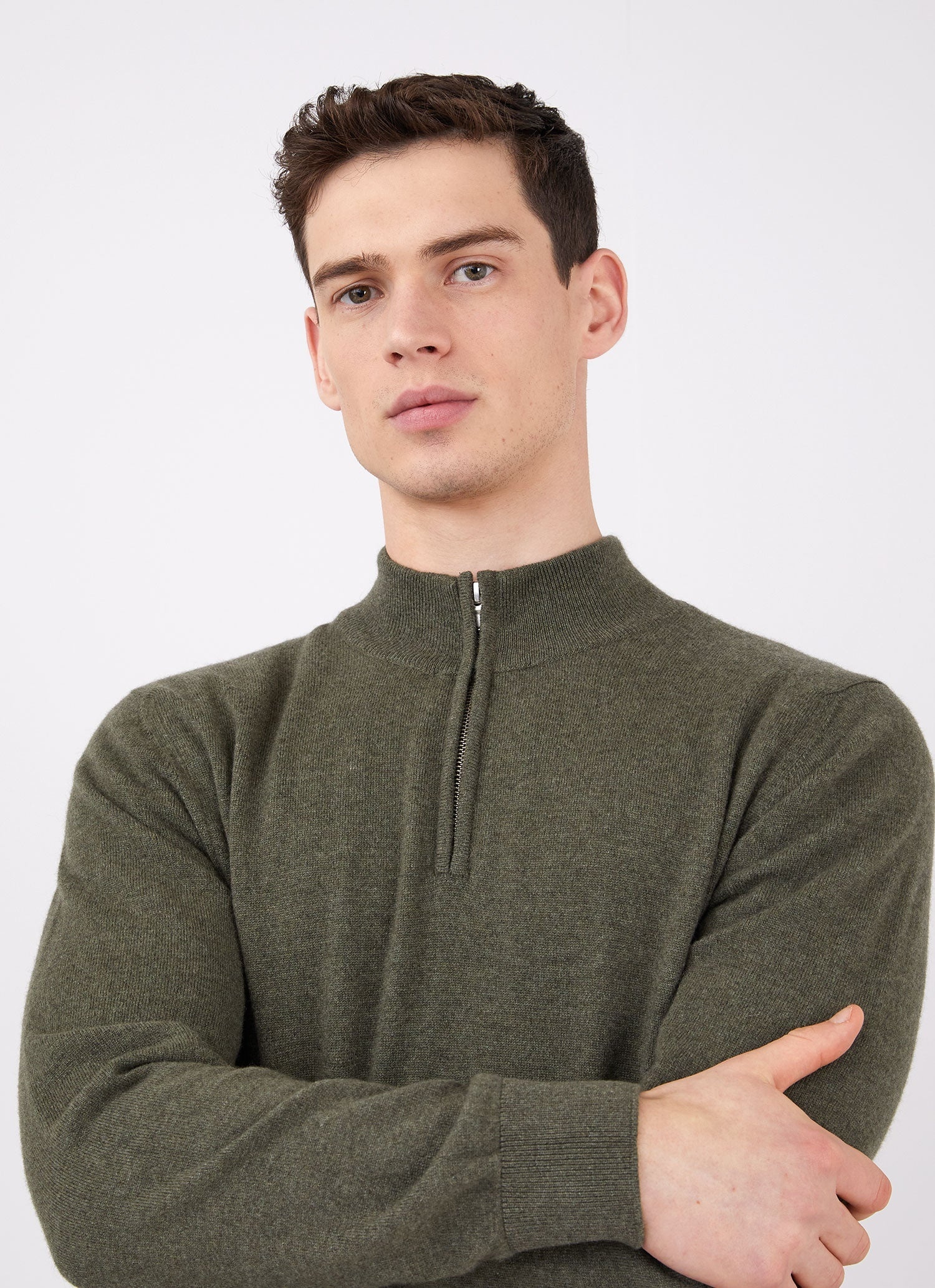 Cashmere Zip Neck Jumper - 5