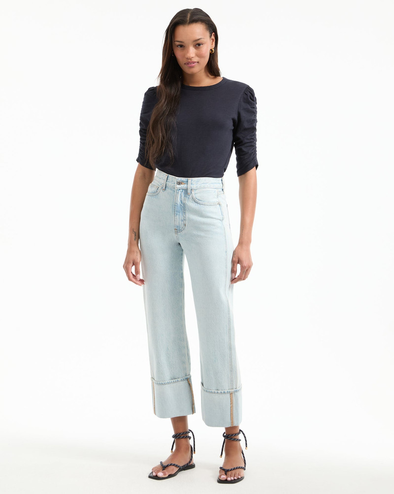 VERONICA BEARD DYLAN CUFFED STRAIGHT-LEG JEAN outlook