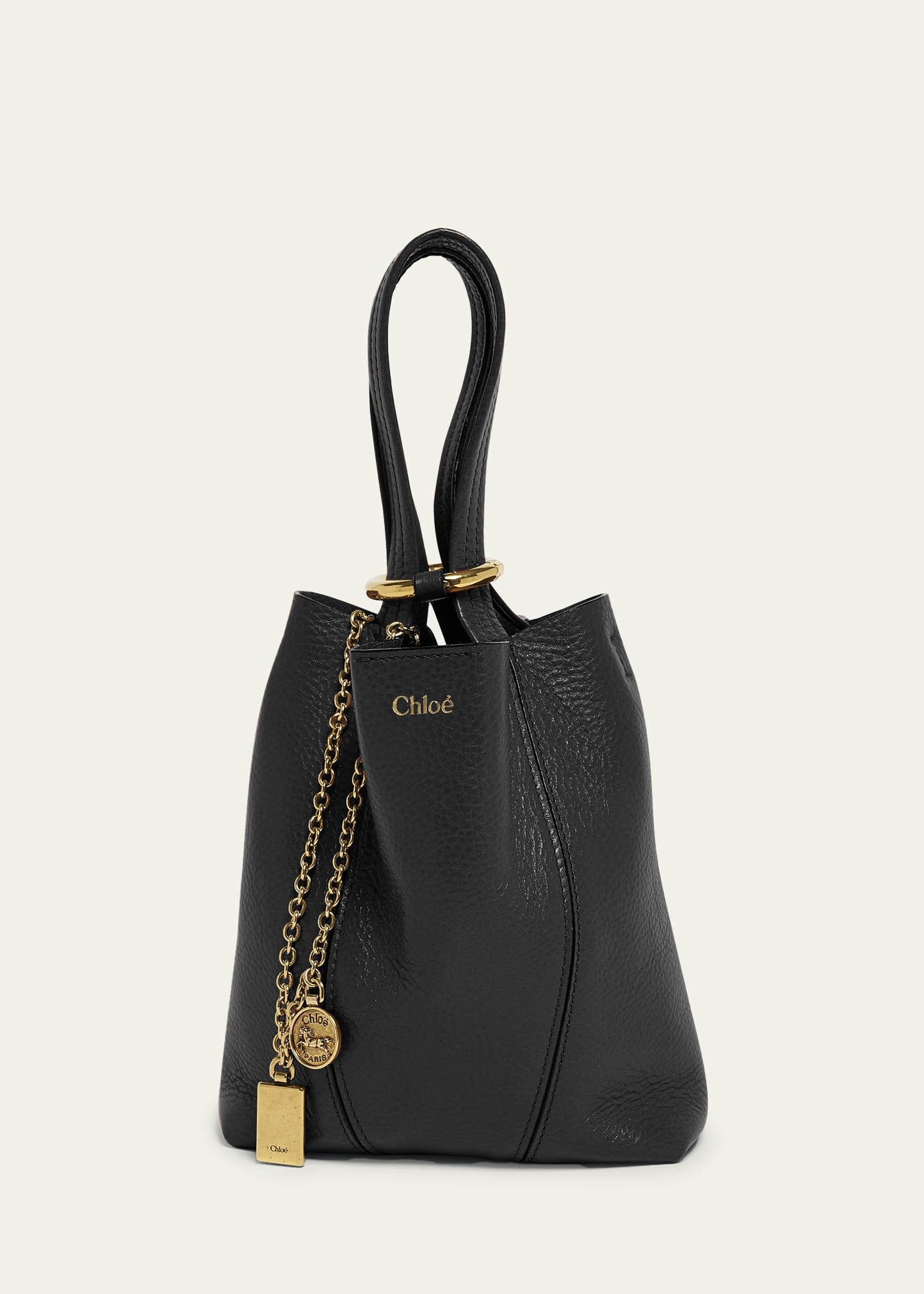 Spin Mini Tote Bag in Grained Calfskin - 5