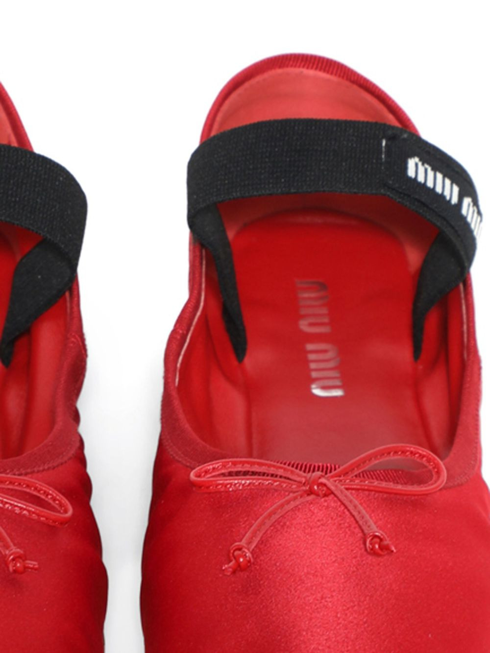 logo-appliqué ballerina shoes - 2