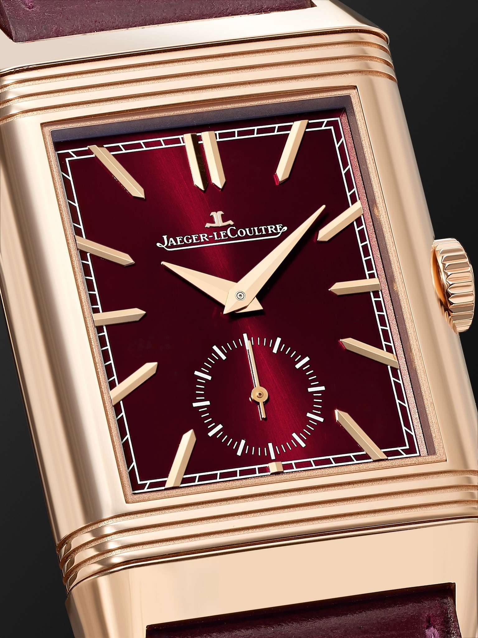 + Casa Fagliano Reverso Tribute DuoFace Limited Edition Hand-Wound 28.3mm 18-Karat Rose Gold and Lea - 5