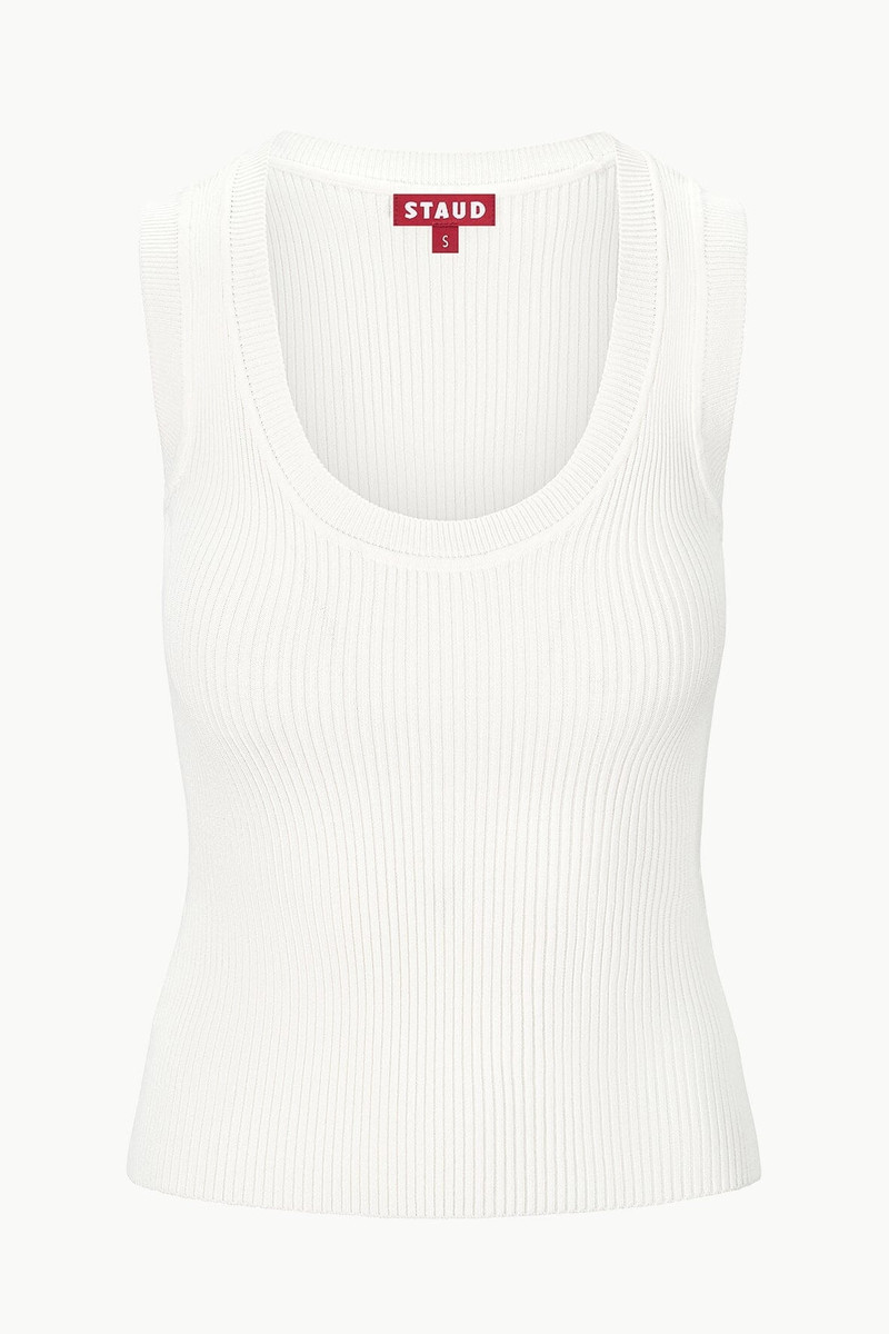 STAUD JULIETTE TOP IVORY 1
