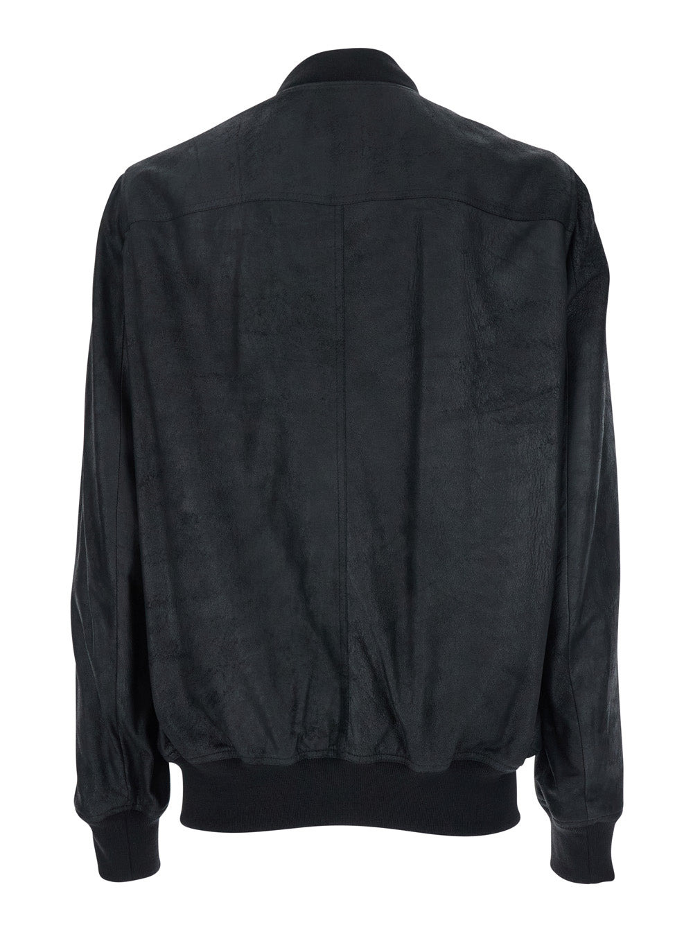 Rick Owens Men 'Bauhaus Flight' Black Bomber Jacket With Zipped Pockets On The Front In Leather Man - 2