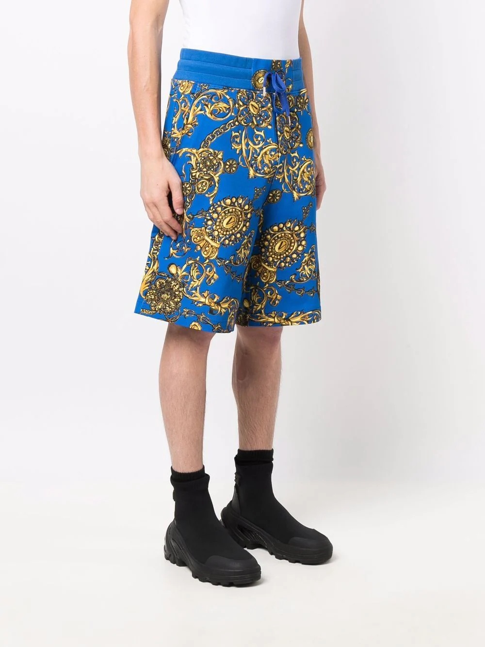 Barocco-print cotton deck shorts - 3