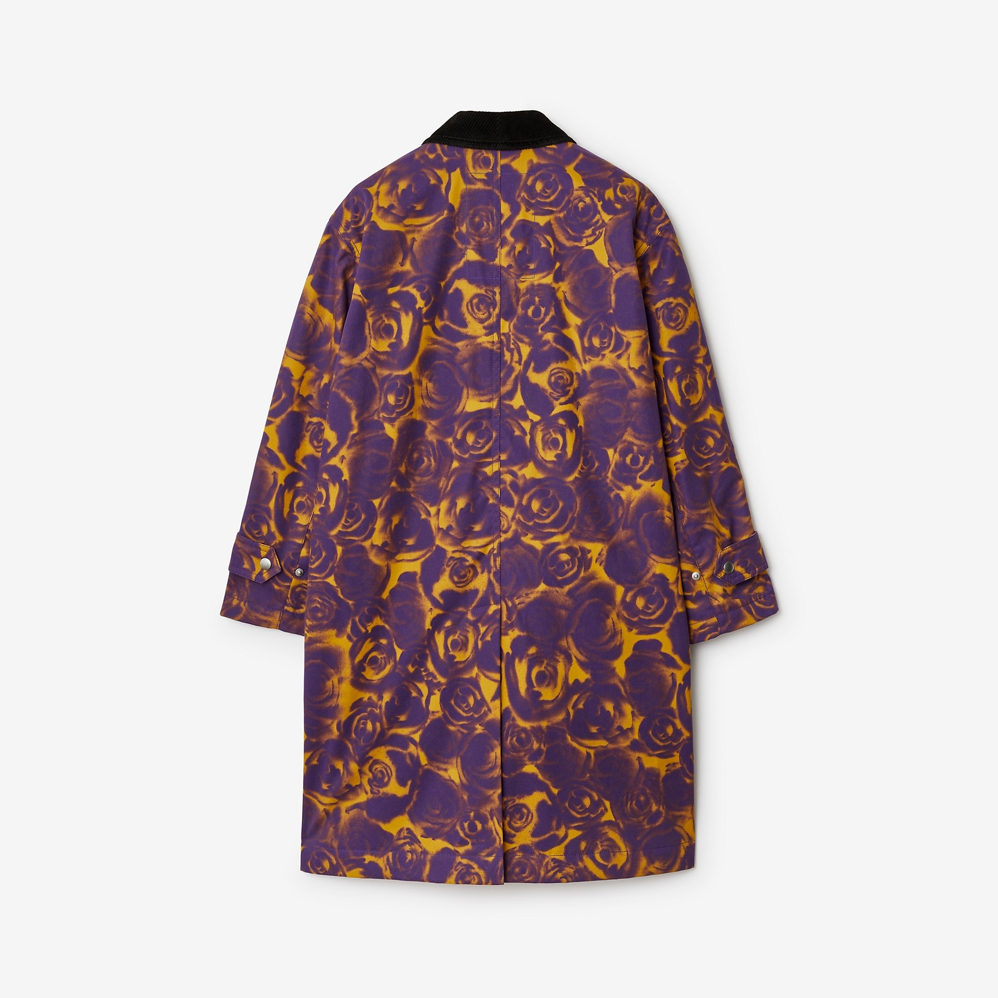 Rose Print Car Coat - 5
