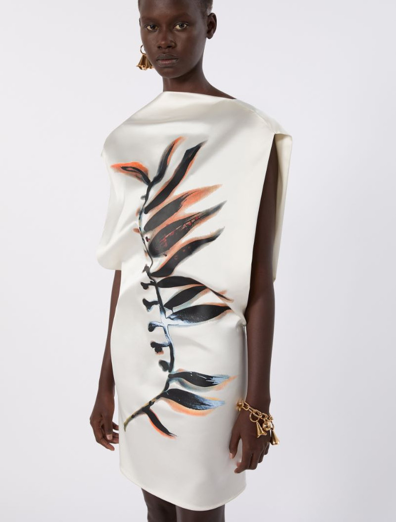 Short, stretch jersey dress - white 5