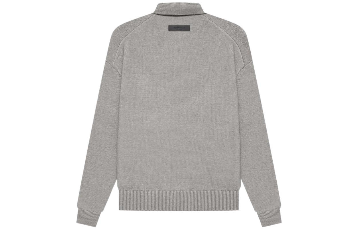 Fear of God Essentials SS22 Knit Ls Polo 1977 Dark Oatmeal FOG-SS22-058 - 3