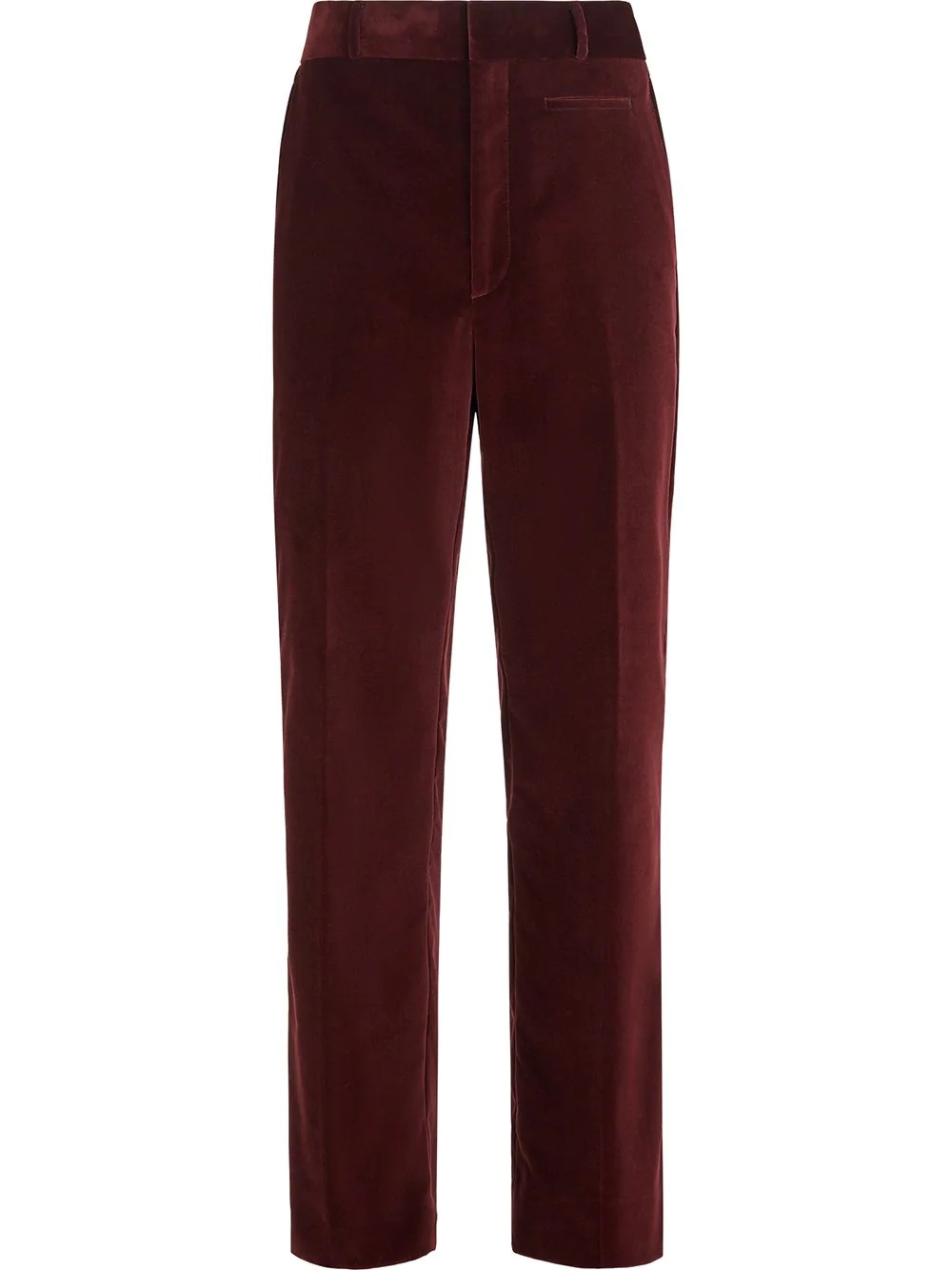 velvet straight-leg chinos - 1