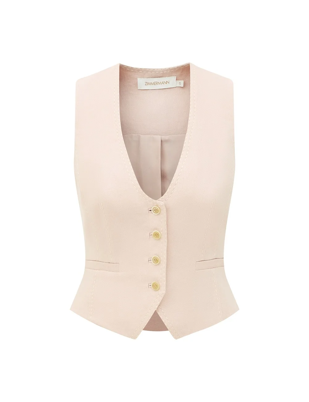 CLASH LINEN SCOOP WAISTCOAT - 1