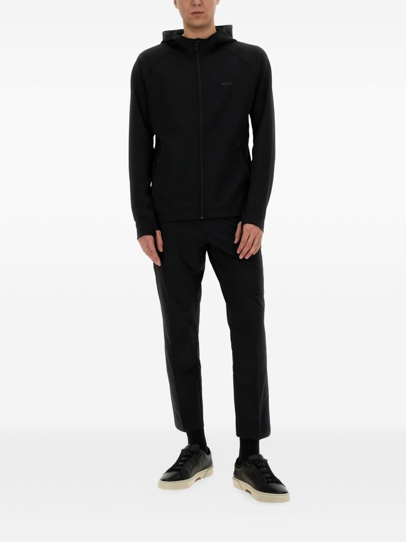 BOSS elastic-waistband straight-leg trousers outlook