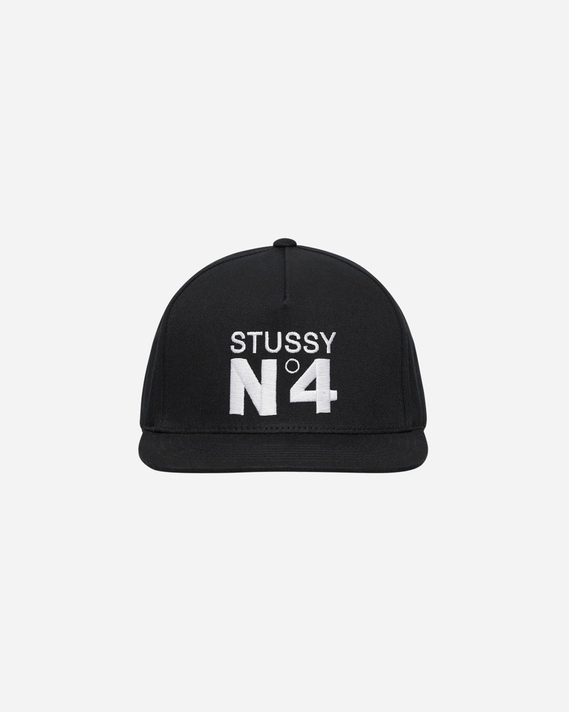 Stüssy No. 4 Point Crown Cap Black outlook