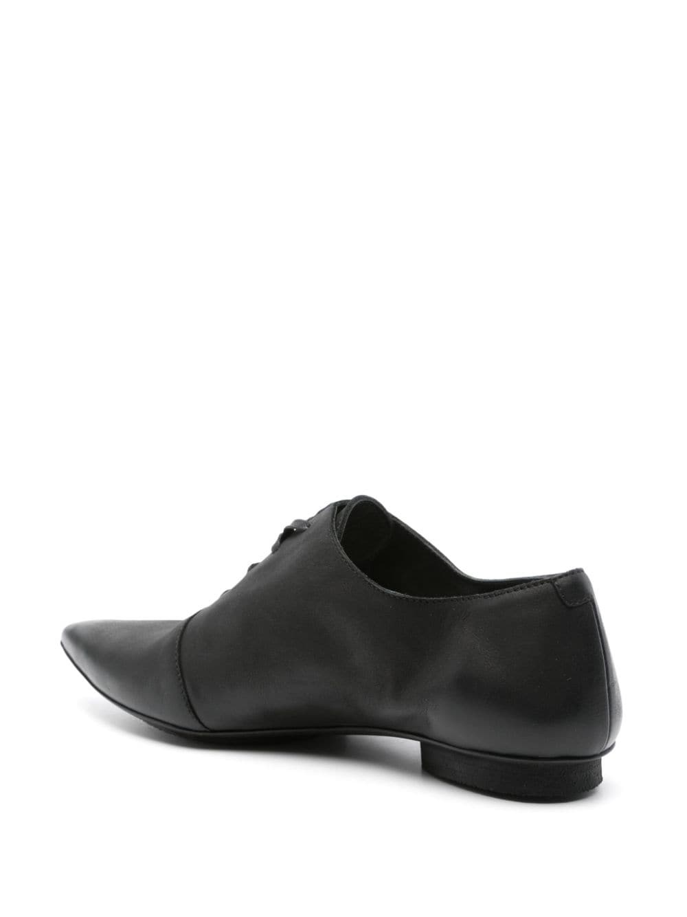 pointed leather brogues - 3