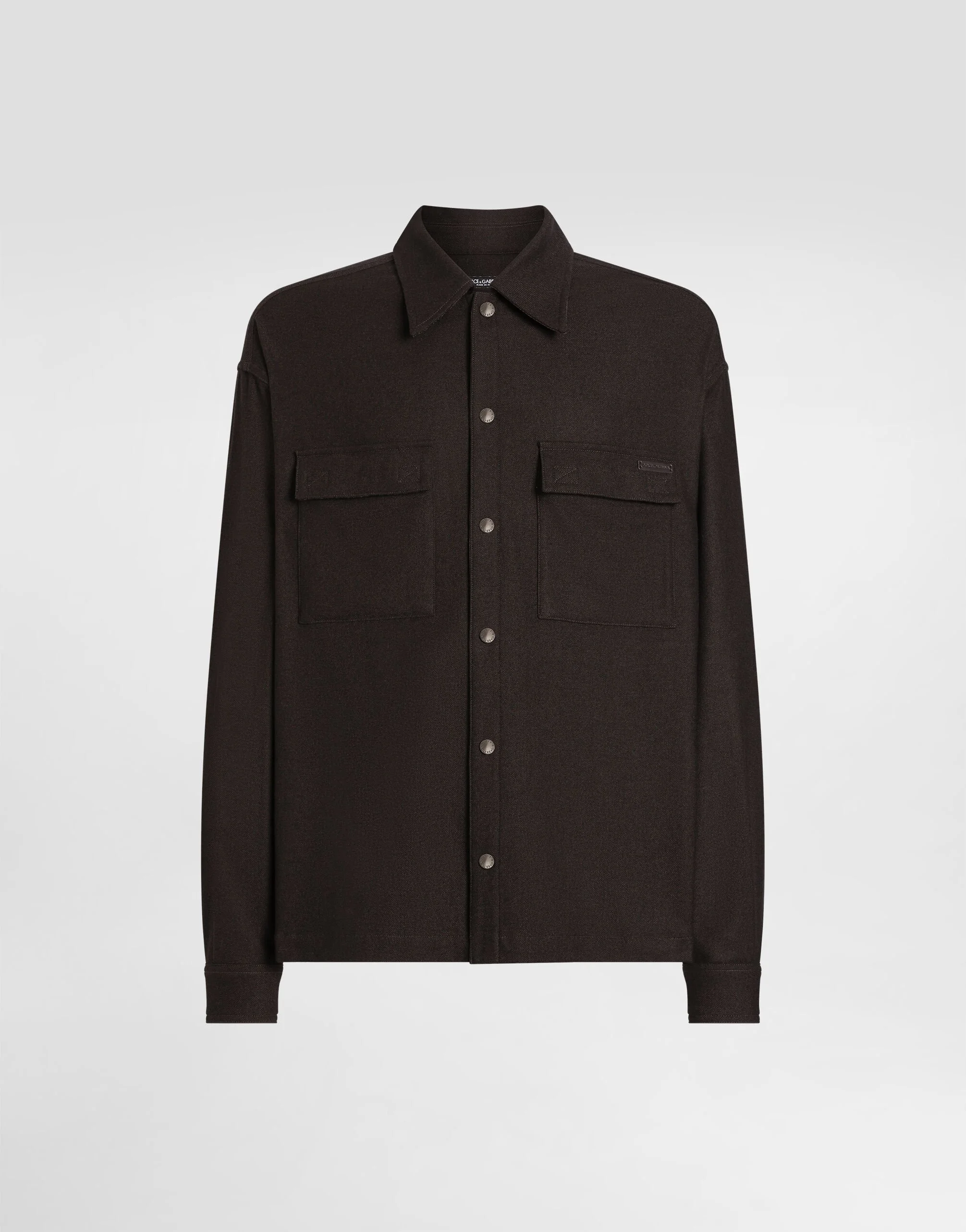 Mélange wool mat shirt - 1
