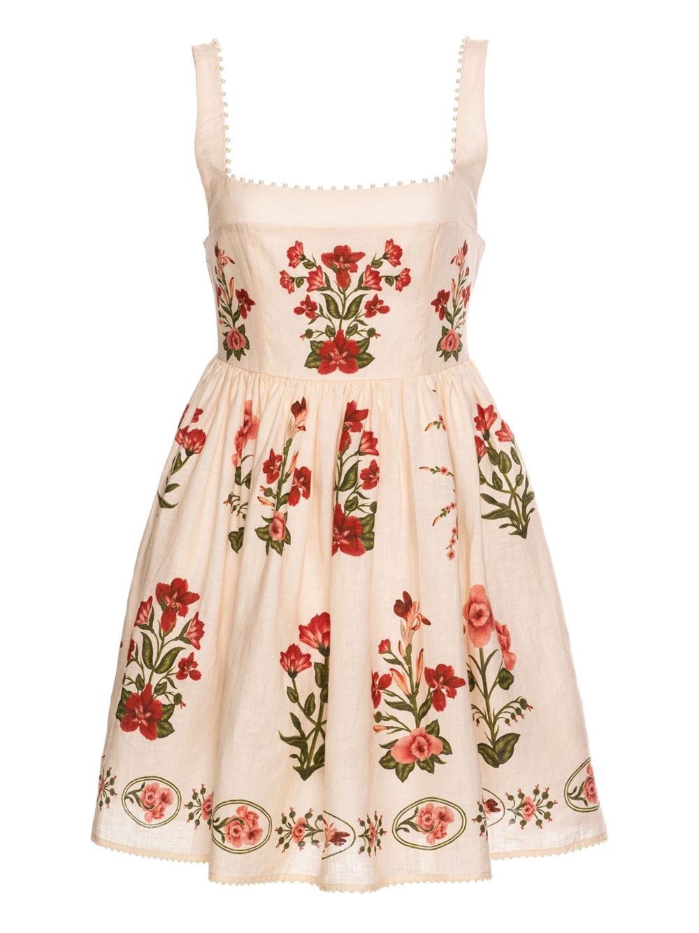 floral-print mini dress - 1
