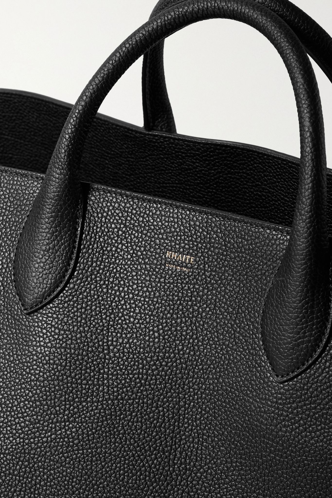 Envelope Pleat large textured-leather tote - 4