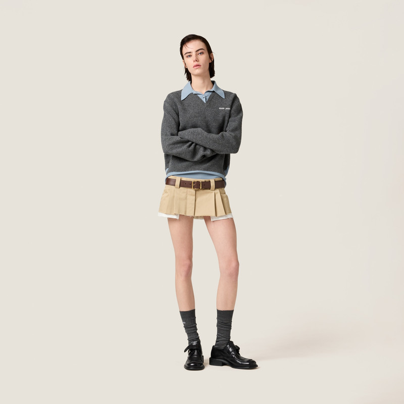 Miu Miu Cashmere and wool polo sweater outlook