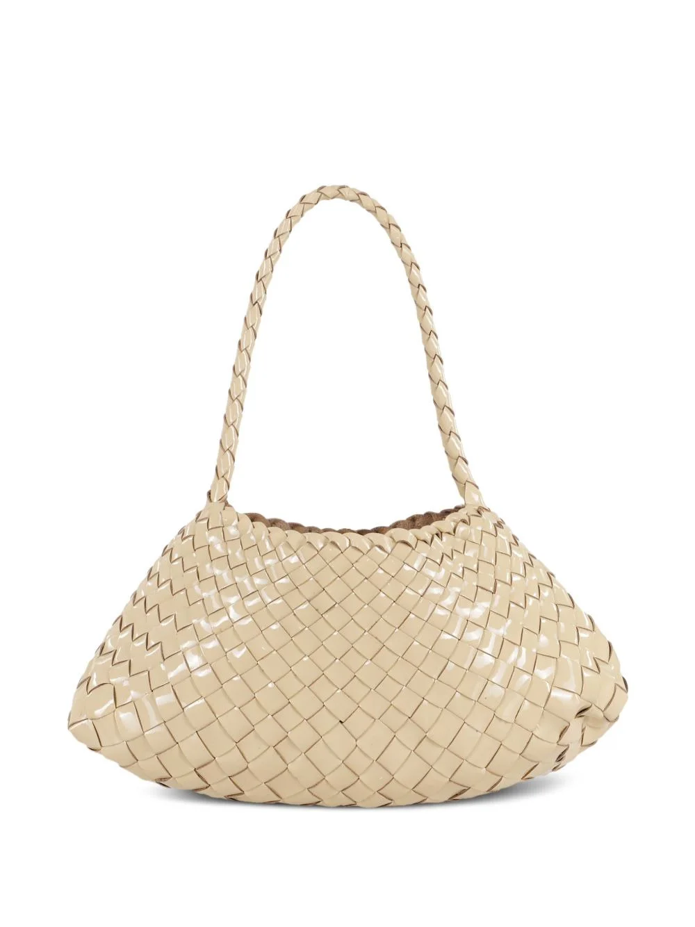 woven-leather shoulder bag - 1