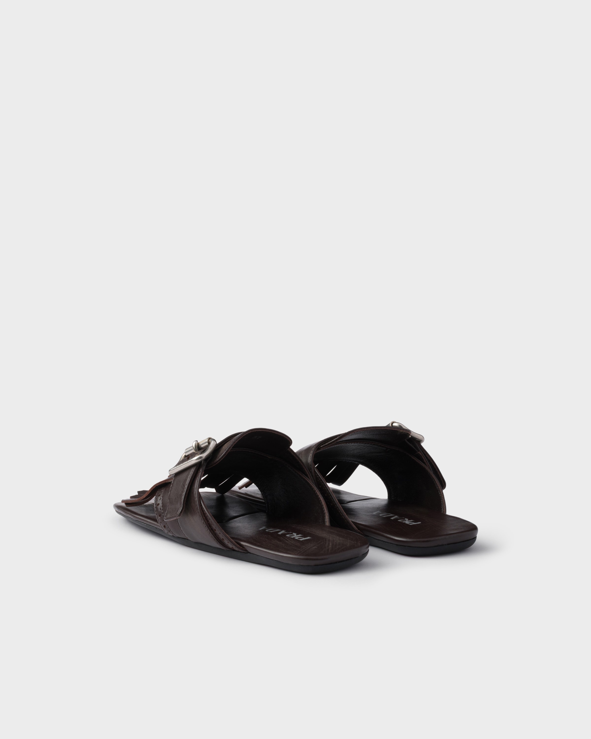 Shuffle leather thong sandals - 4