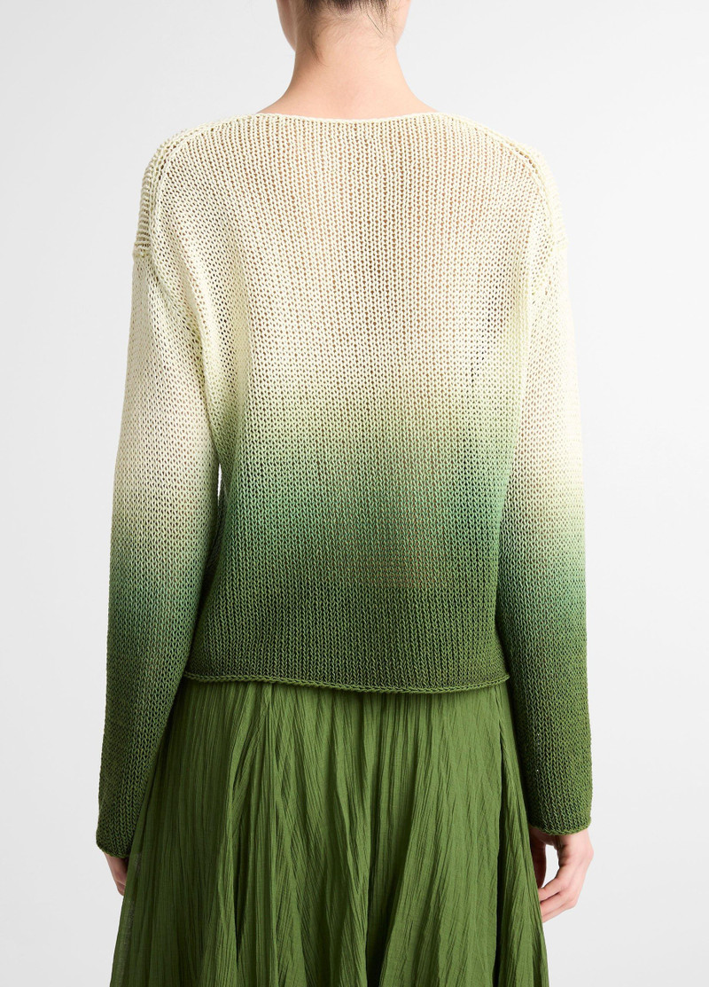 Vince Dip-Dye Italian Coated Cotton-Blend Sweater outlook