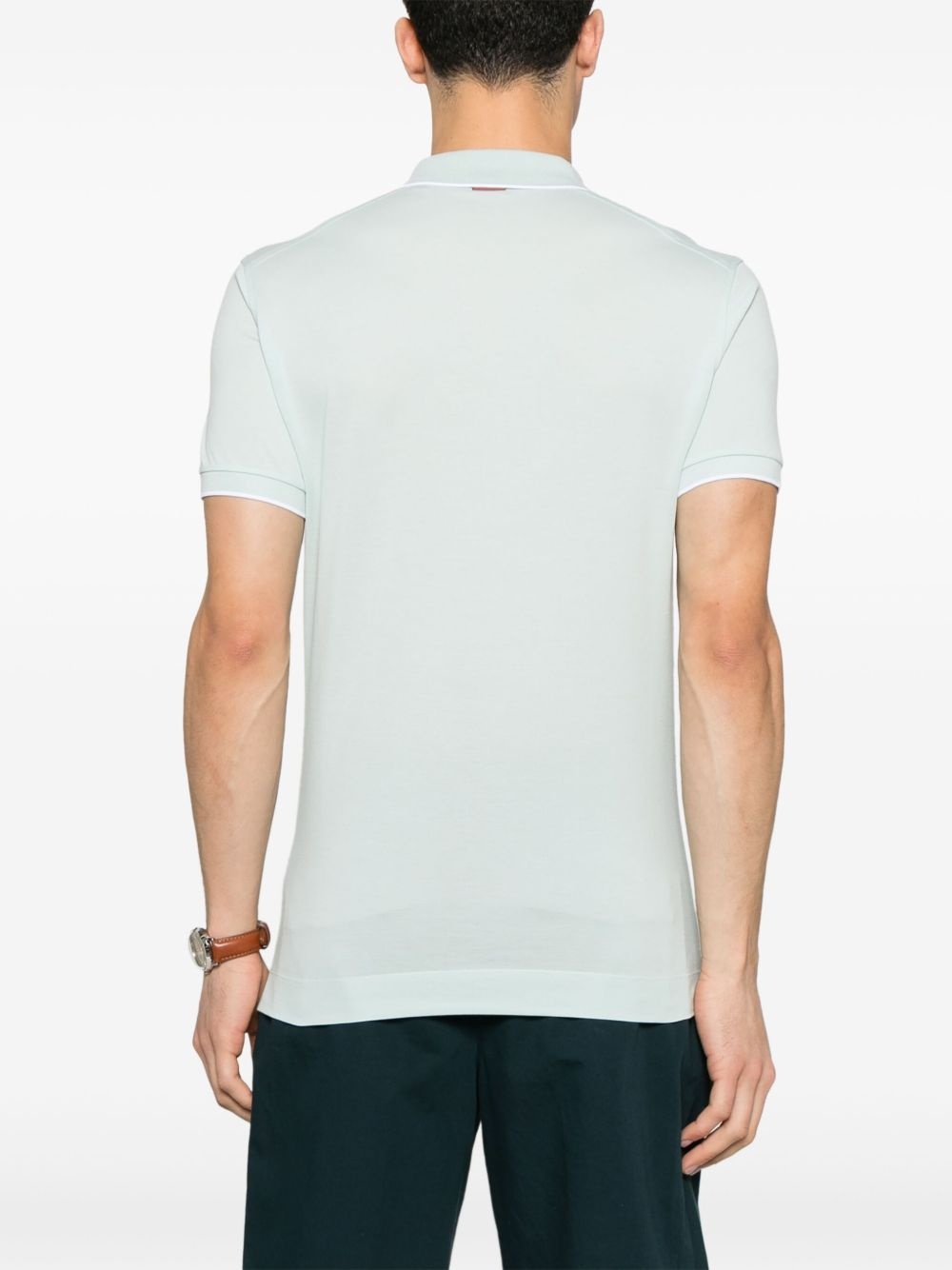 logo-embroidered polo shirt - 3
