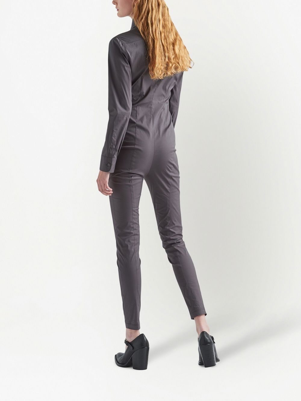 slim-fit long sleeves jumpsuit - 3