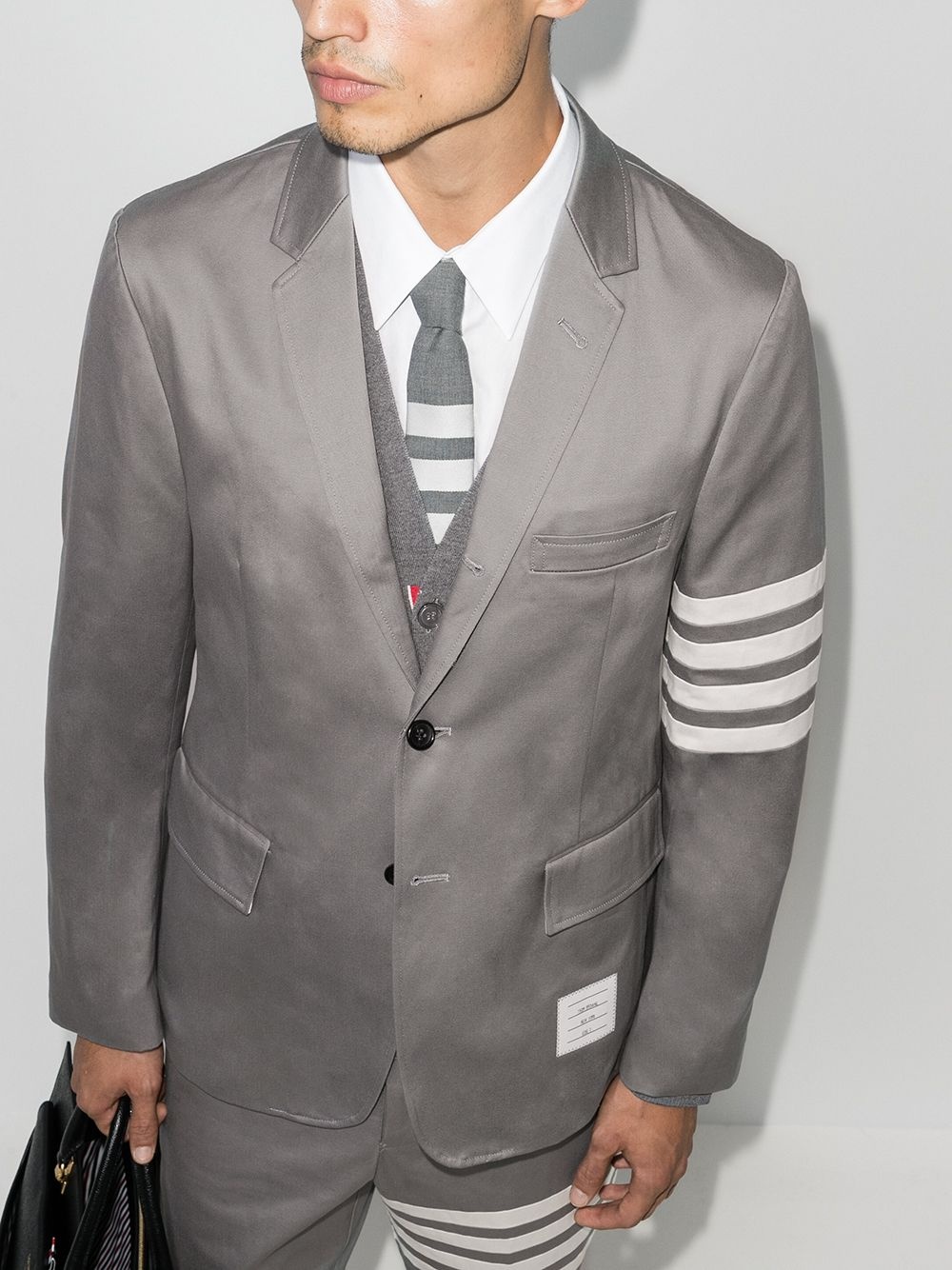 4-bar stripe single-breasted blazer - 2