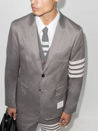 Thom Browne 4-bar stripe single-breasted blazer outlook