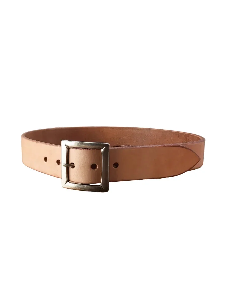 FN-BE-L004 UK Saddle Leather Garrison Belt Tan - 1