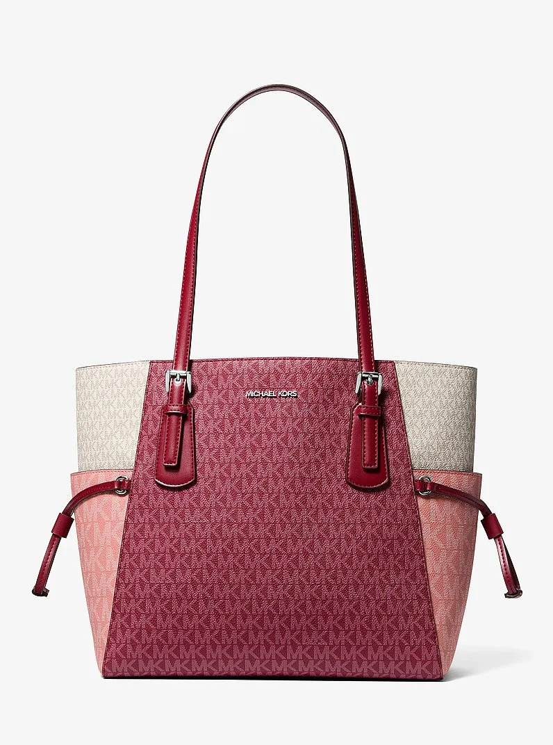 Voyager Large Color-Block Signature Logo Tote Bag - 1