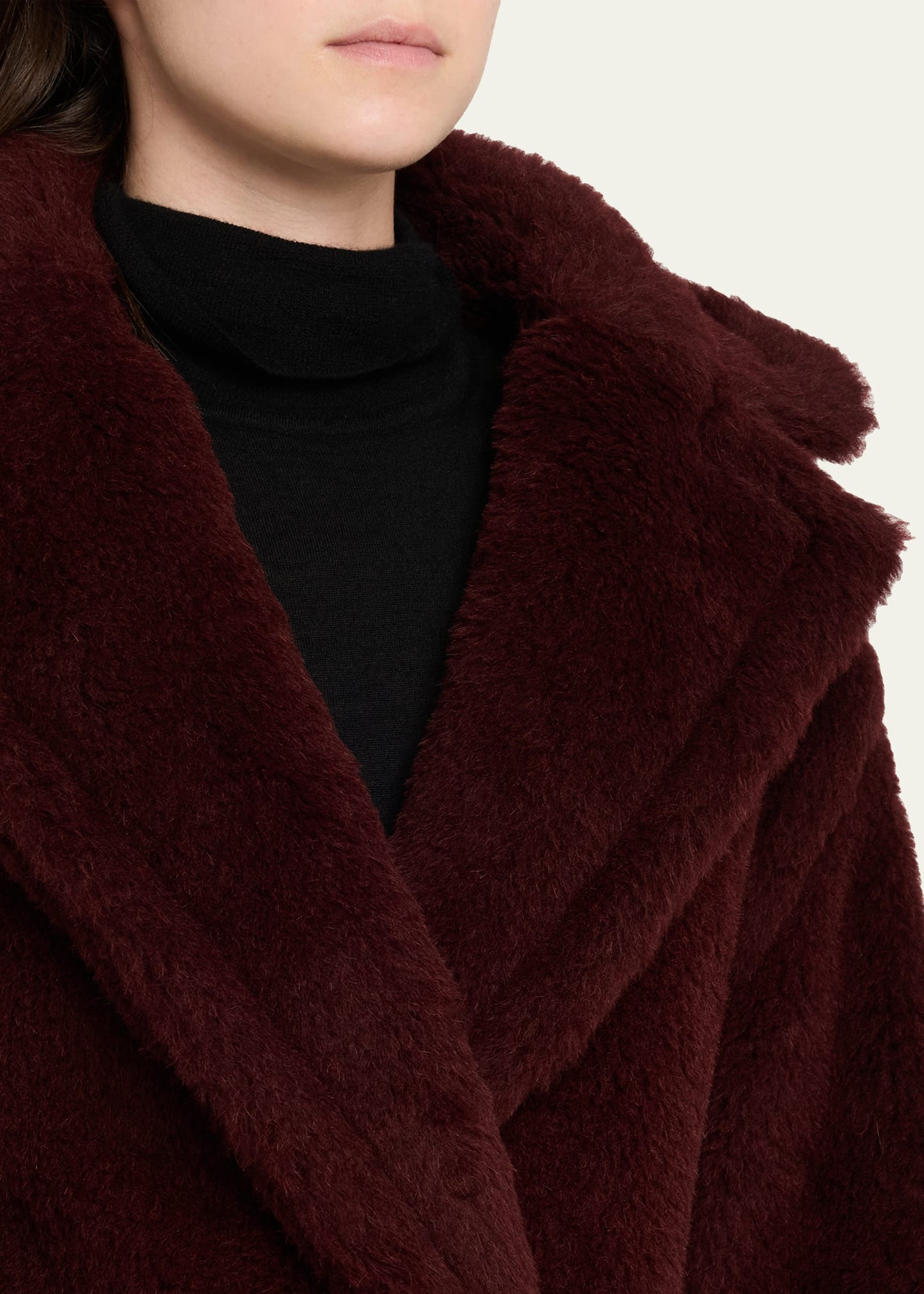 Olga Faux Fur Double-Breasted Coat - 5