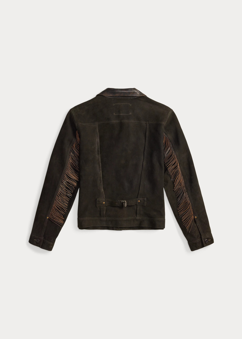 RRL by Ralph Lauren Leather-Trim Suede Jacket outlook