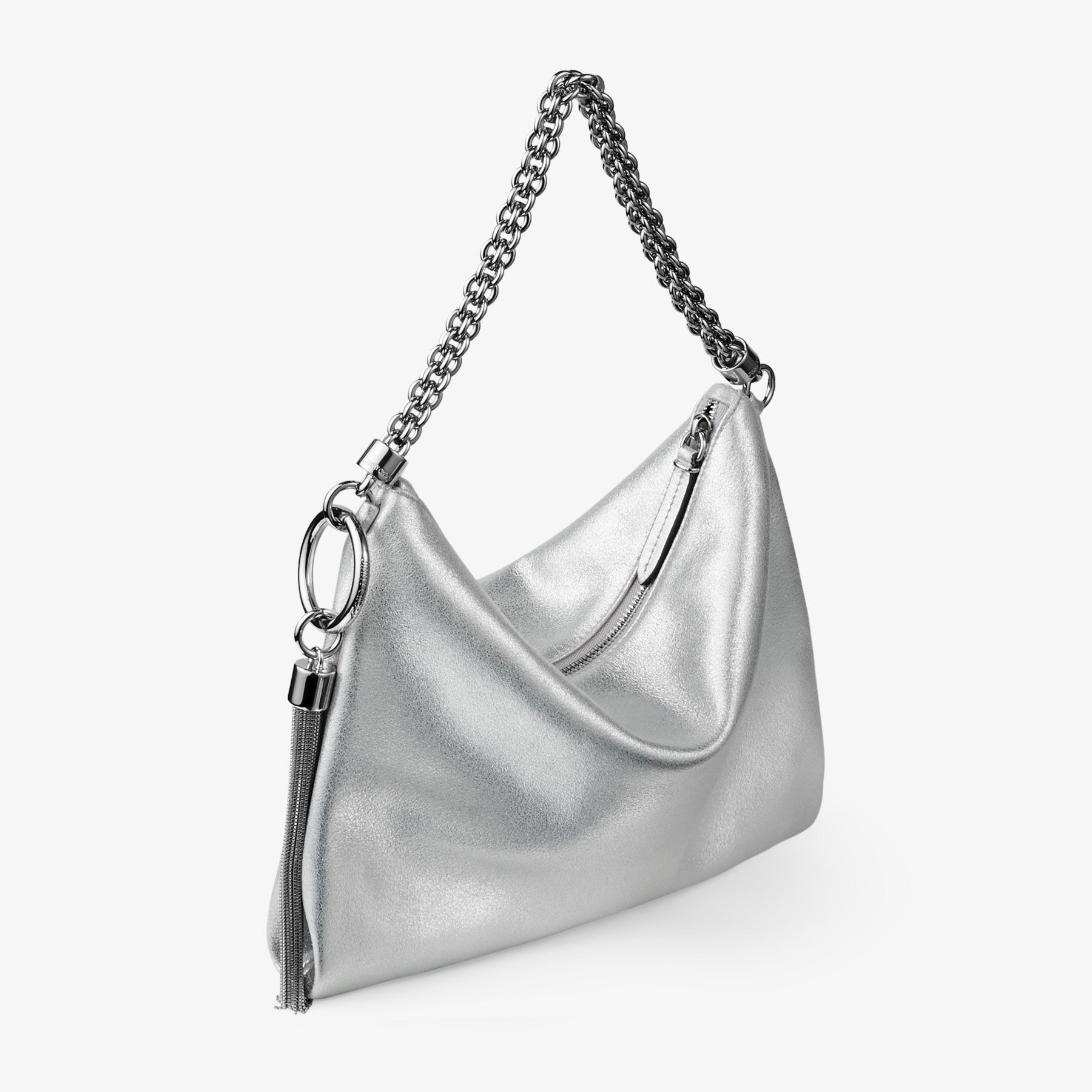 Callie
Silver Metallic Leather Clutch Bag - 6
