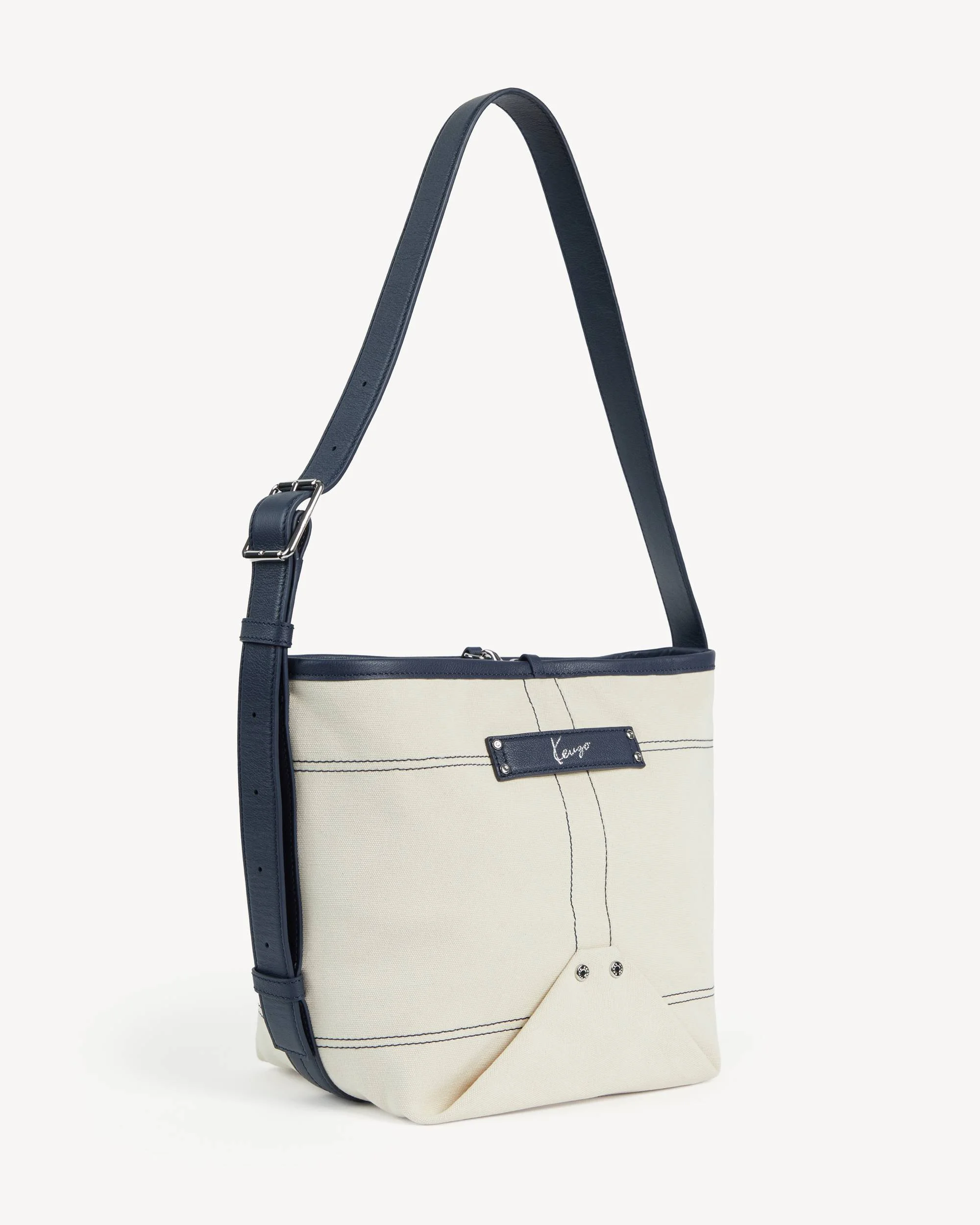 'KENZO Utility' reversible bucket bag in canvas and leather - 1