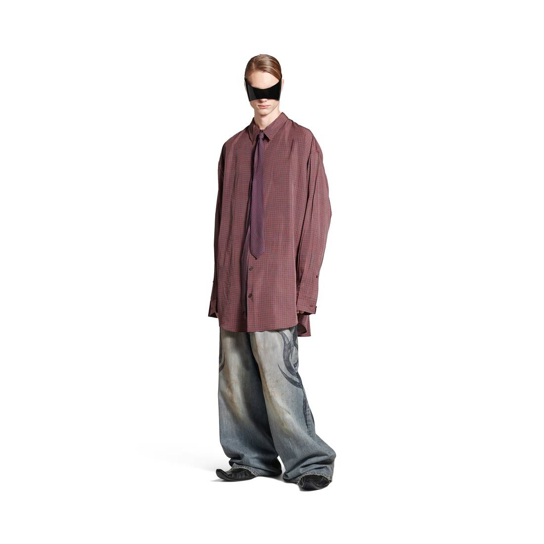 Men's Tie  in Burgundy - 4