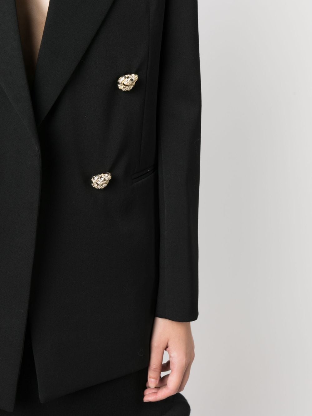 jewel-buttons open-front blazer - 5