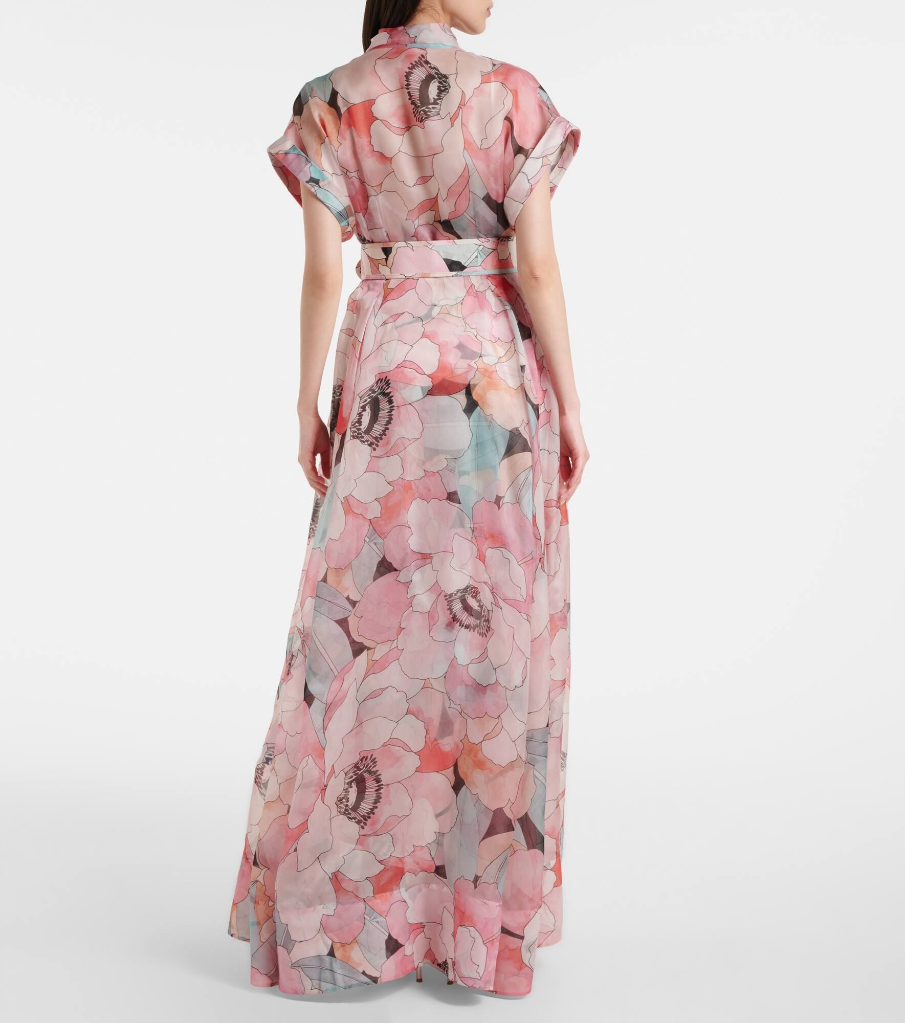 Bridal Bouquet floral silk organza gown - 3