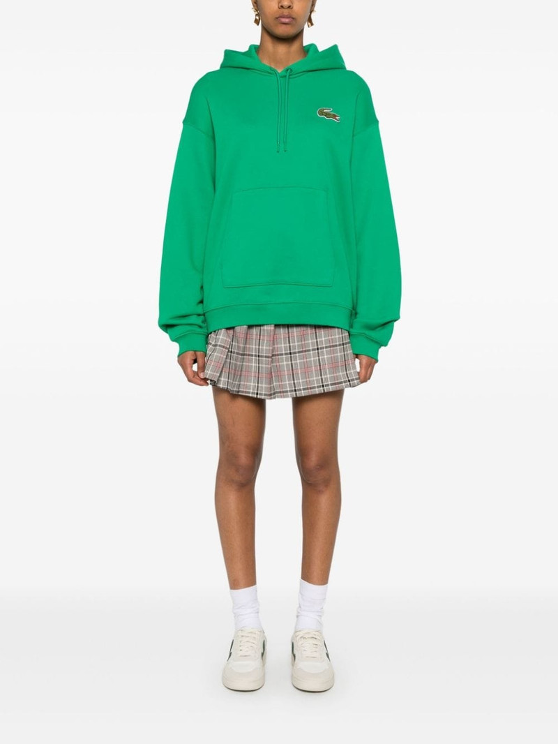 LACOSTE crocodile-patch hoodie outlook