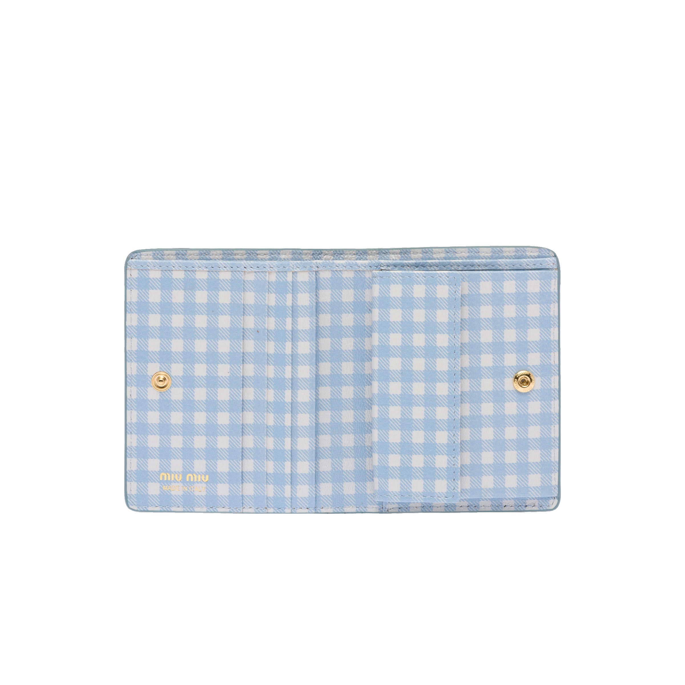 Small printed Madras leather wallet - 5