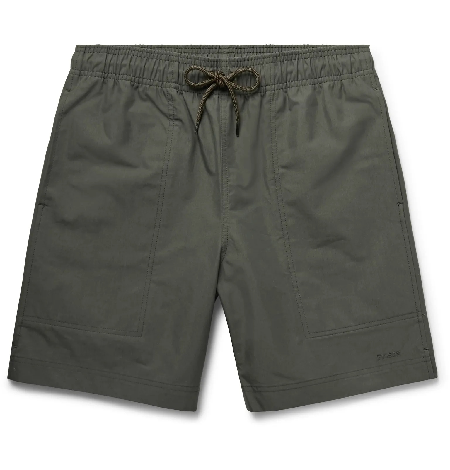 River Water Cotton-Blend Canvas Drawstring Shorts - 1