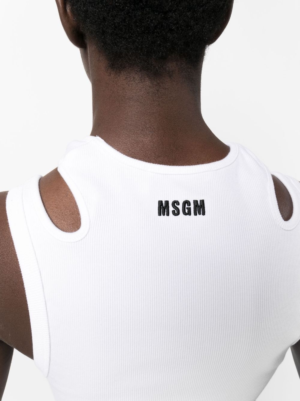 ribbed cut-out tank top - 5