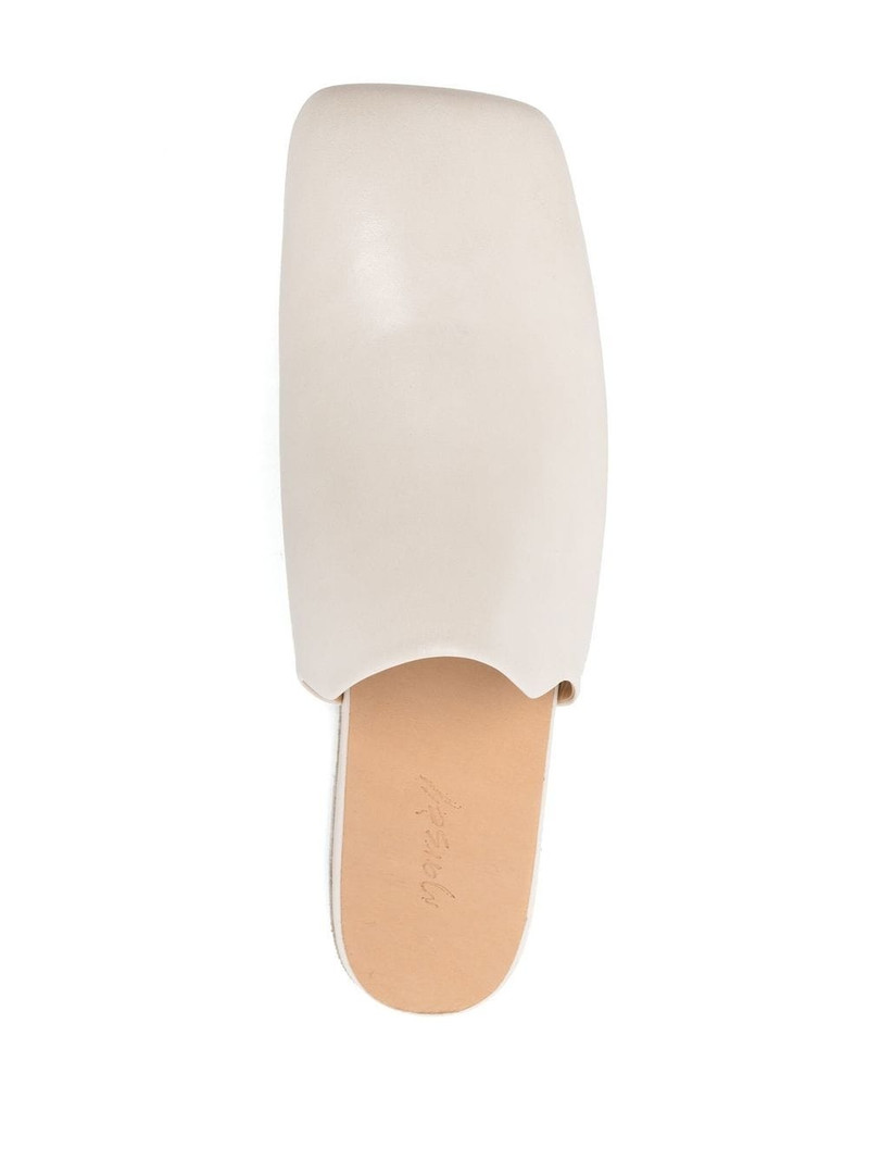 square-shape leather mules 4