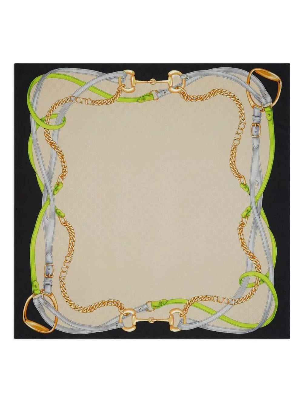 GG-print chain scarf - 1