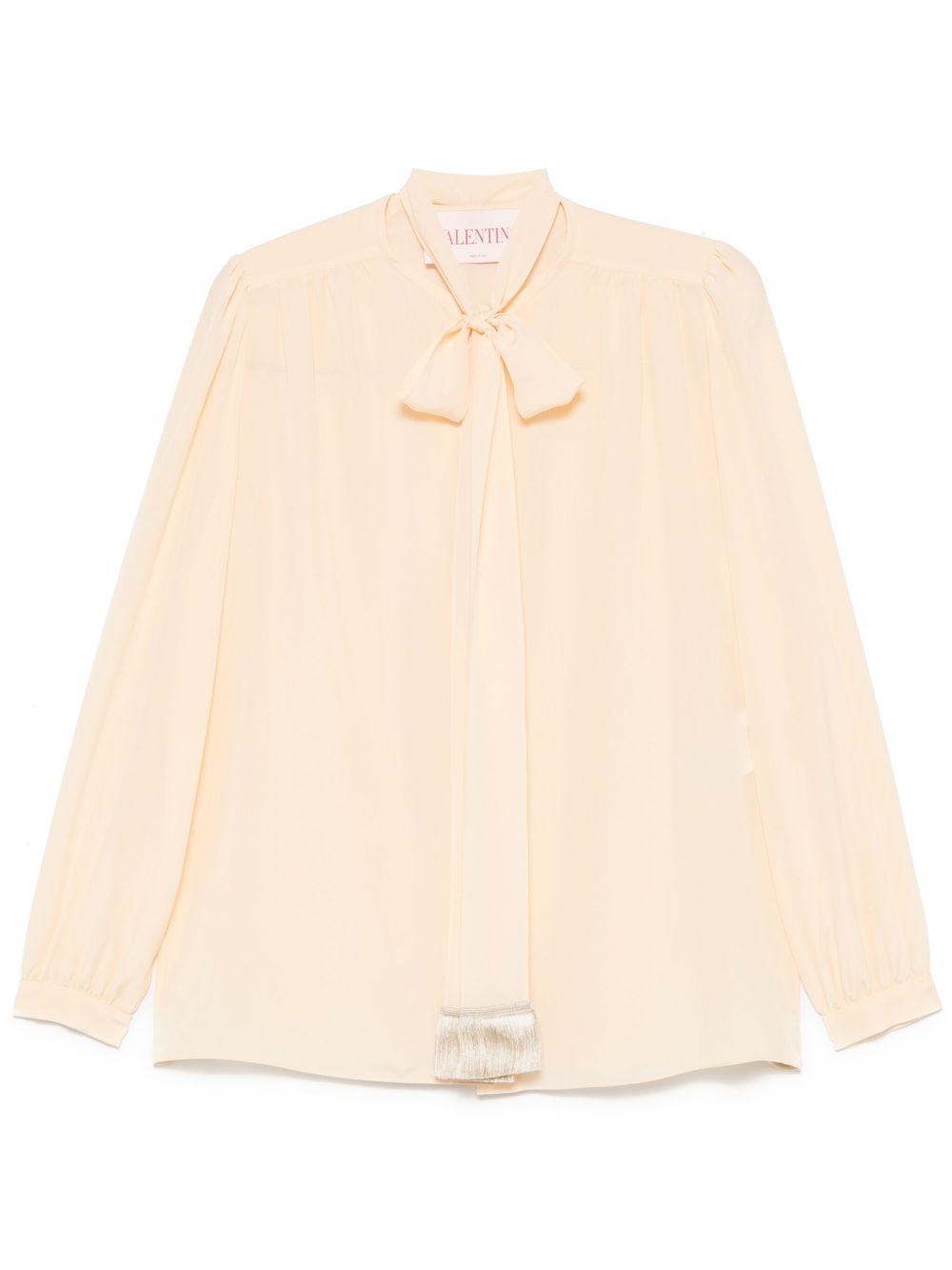 attached-scarf shirt - 1