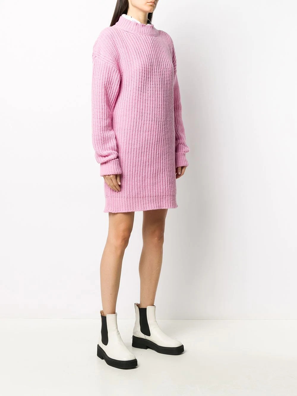 rib-knit dress - 3